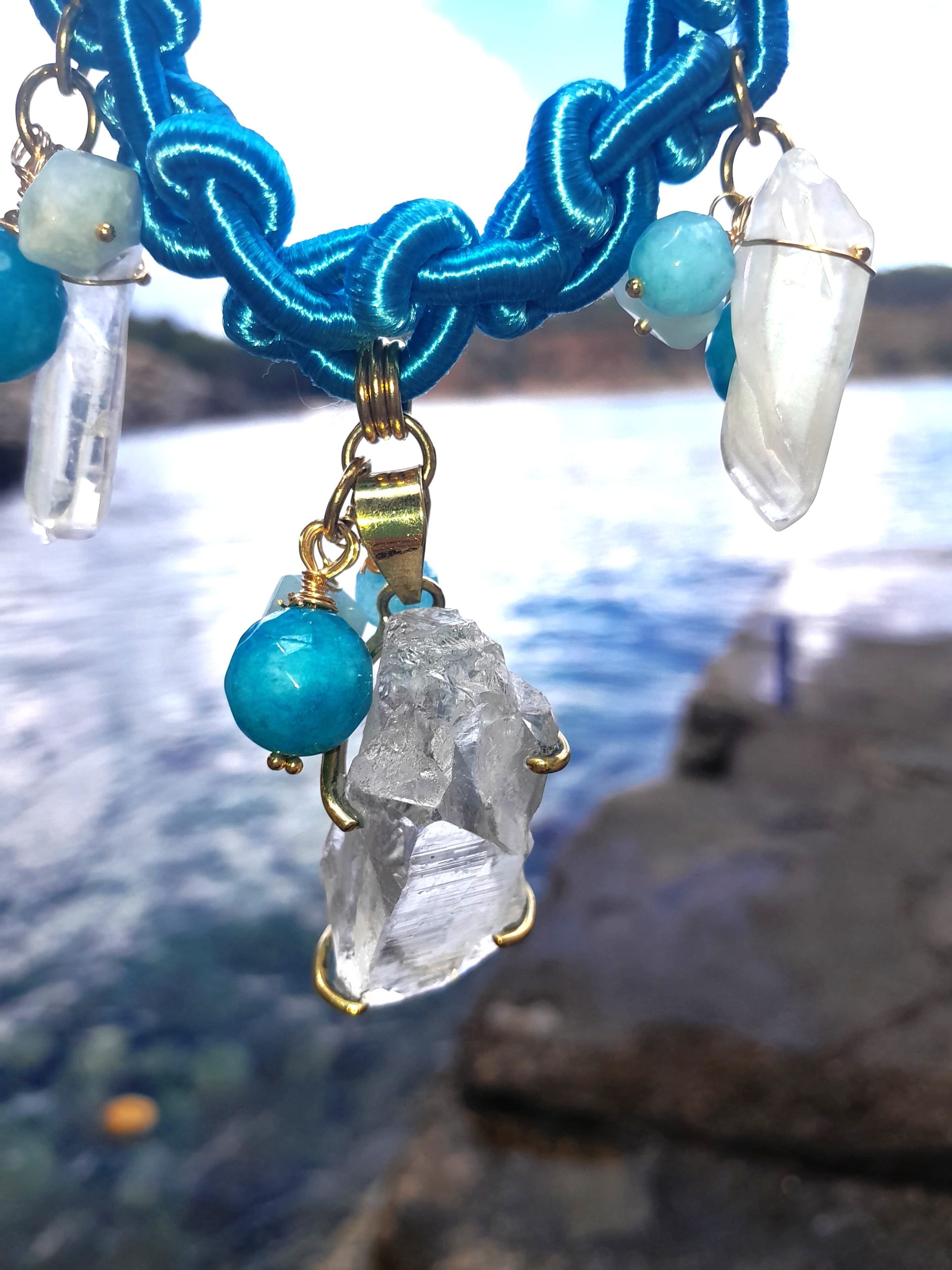 Collar Cordon Turquesa Estrecho